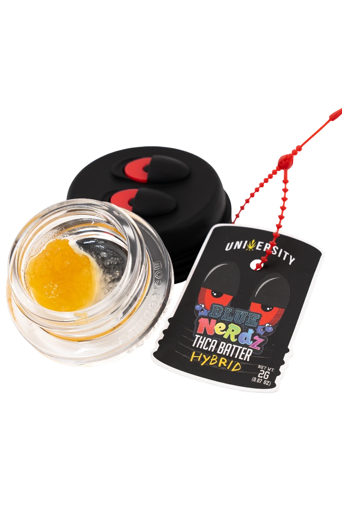 UNIVERSITY THCA BATTER BLUE NERDZ 2GM JAR