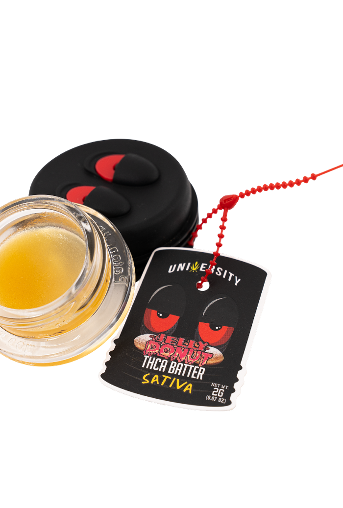UNIVERSITY THCA BATTER JELLY DONUT 2GM JAR