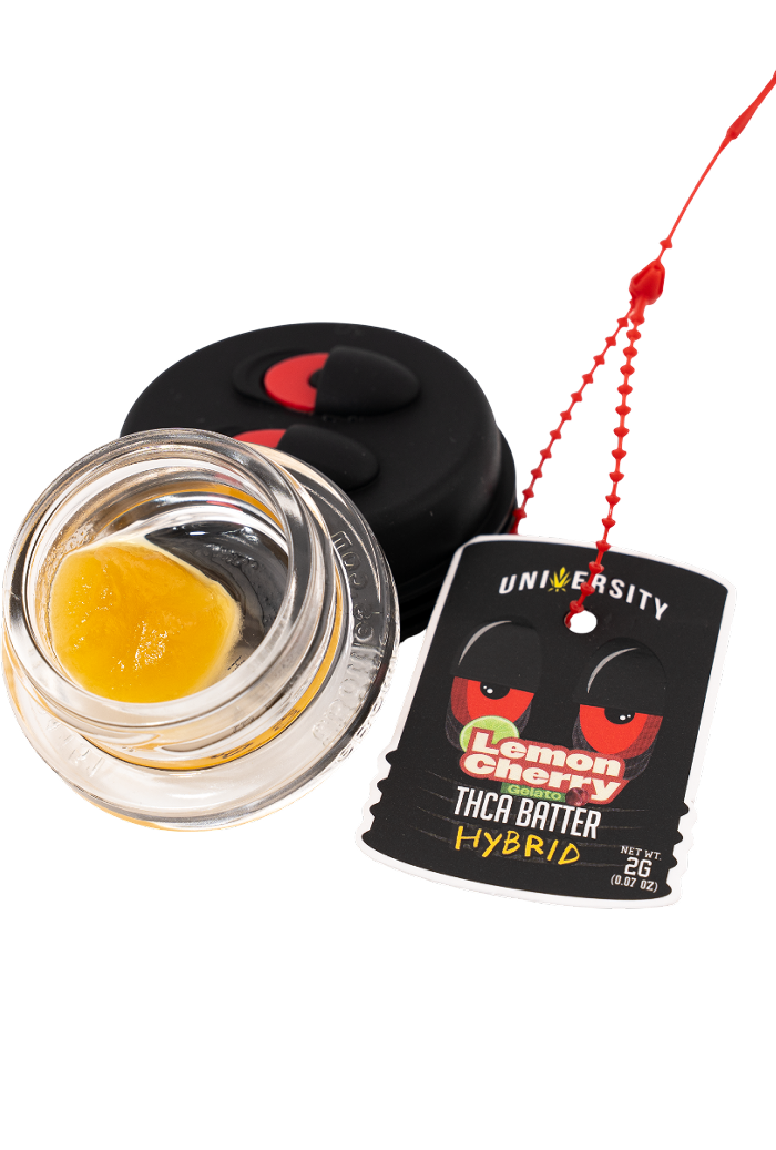 UNIVERSITY THCA BATTER LEMON CHERRY GELATO 2GM JAR