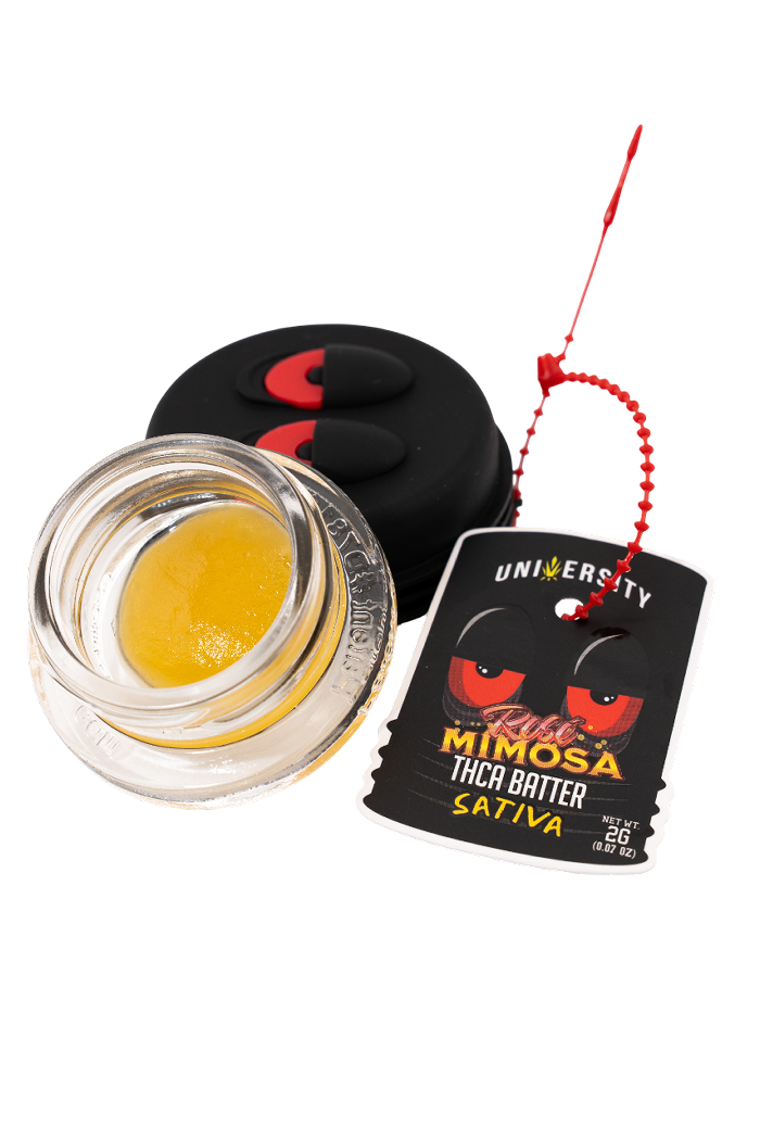 UNIVERSITY THCA BATTER ROSE MIMOSA 2GM JAR