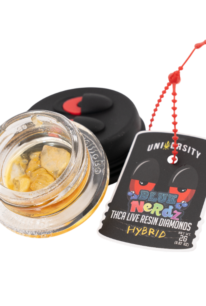 UNIVERSITY THCA DIAMOND BLUE NERDZ 2GM JAR