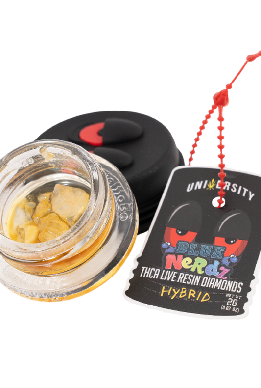 UNIVERSITY THCA DIAMOND BLUE NERDZ 2GM JAR