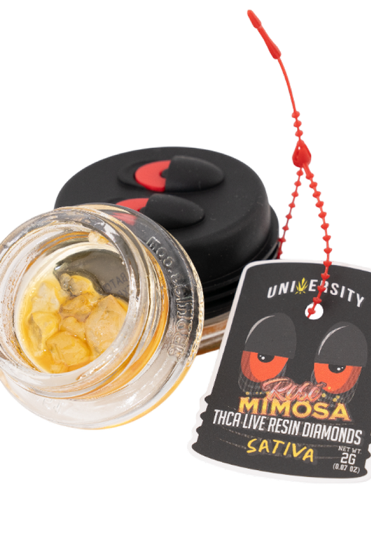 UNIVERSITY THCA DIAMOND ROSE MIMOSA 2GM JAR