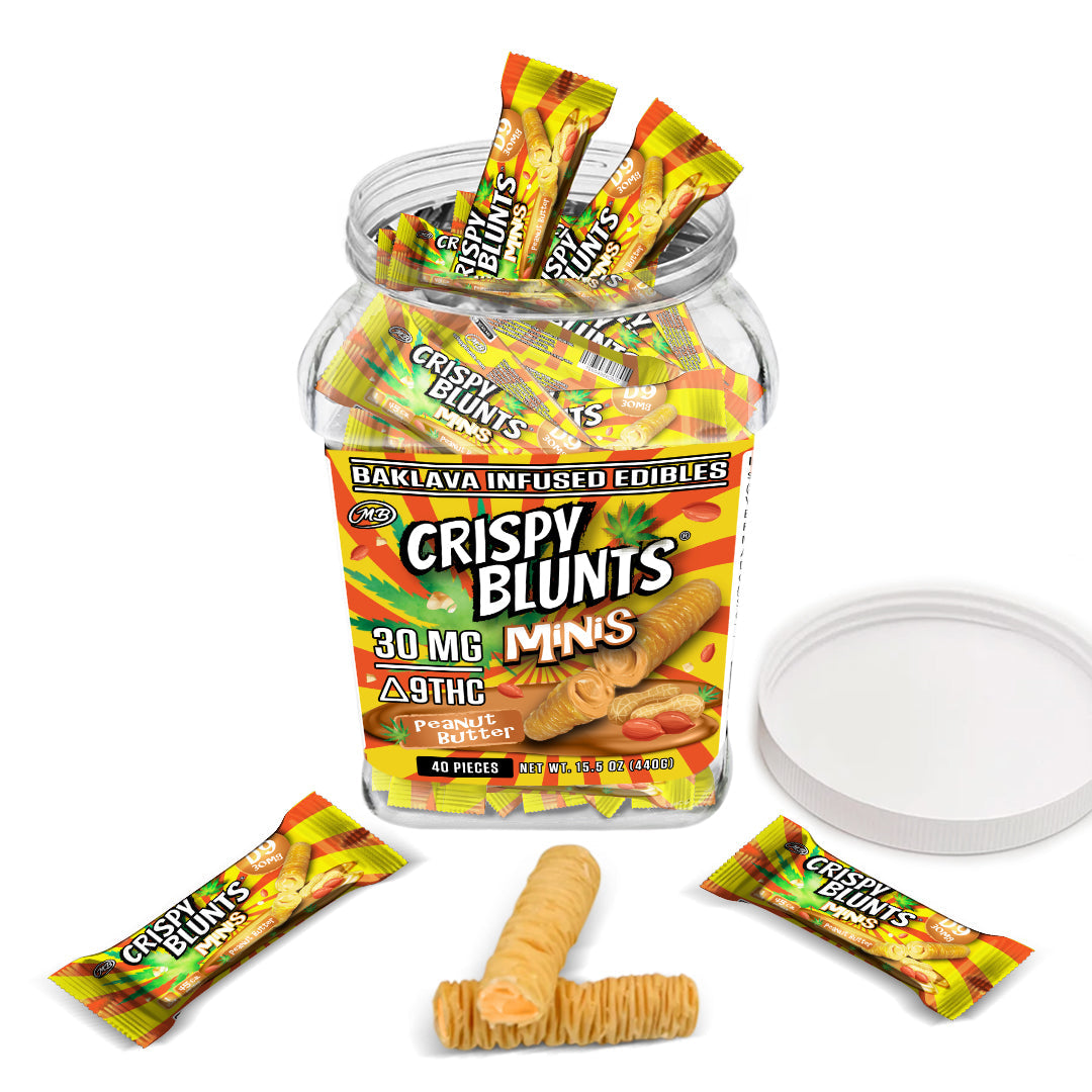 CRISPY BLUNTZ KAVA 40CT JAR - -PEANUT BUTTER