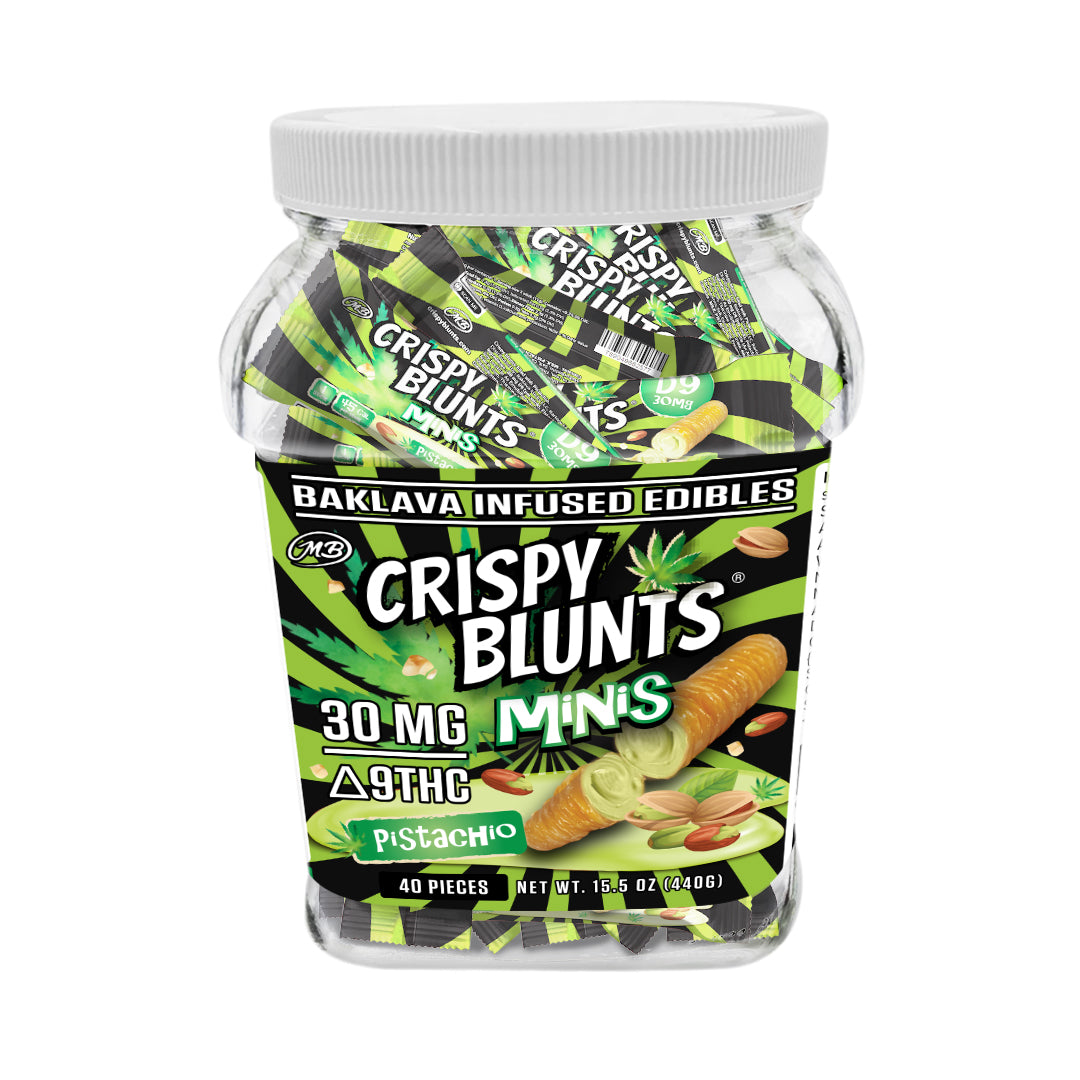 CRISPY BLUNTZ KAVA 40CT JAR - -PISTACHIO
