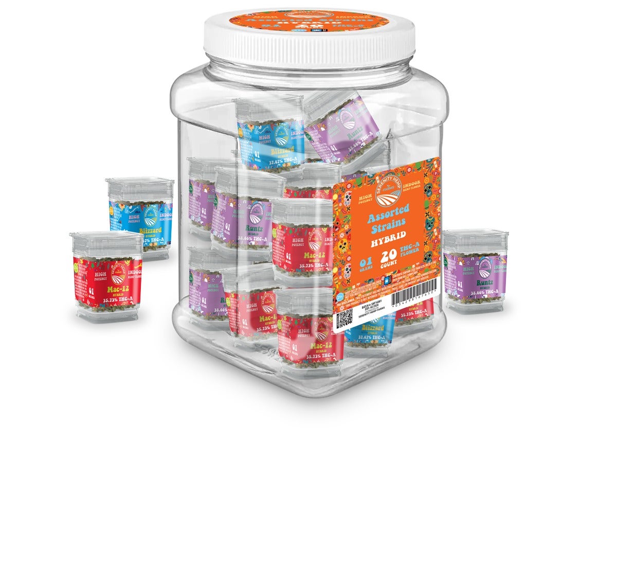 SERENITY HEMP FARMS 1GM FLOWER ASSORTED-HYBRID