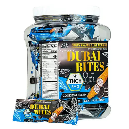 DUBAI BITES THCH 40CT - -COOKIES AND CREAM