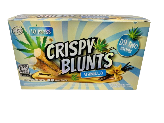 CRISPY BLUNTZ DELTA 9 THC 100MG 2CT 10PK - -VANILLA