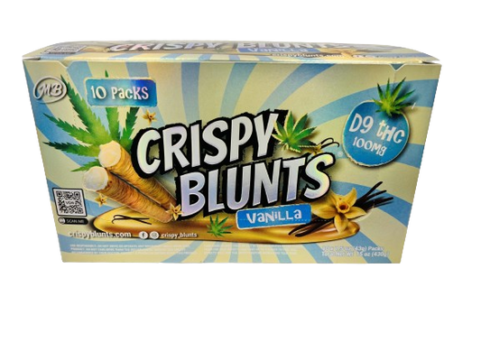 CRISPY BLUNTZ DELTA 9 THC 100MG 2CT 10PK - -VANILLA