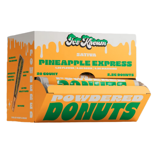 ICE KREAM PINEAPPLE EXPRESS POWDERED DONUTS THCA DIAMONDS SATIVA HASH HOLES