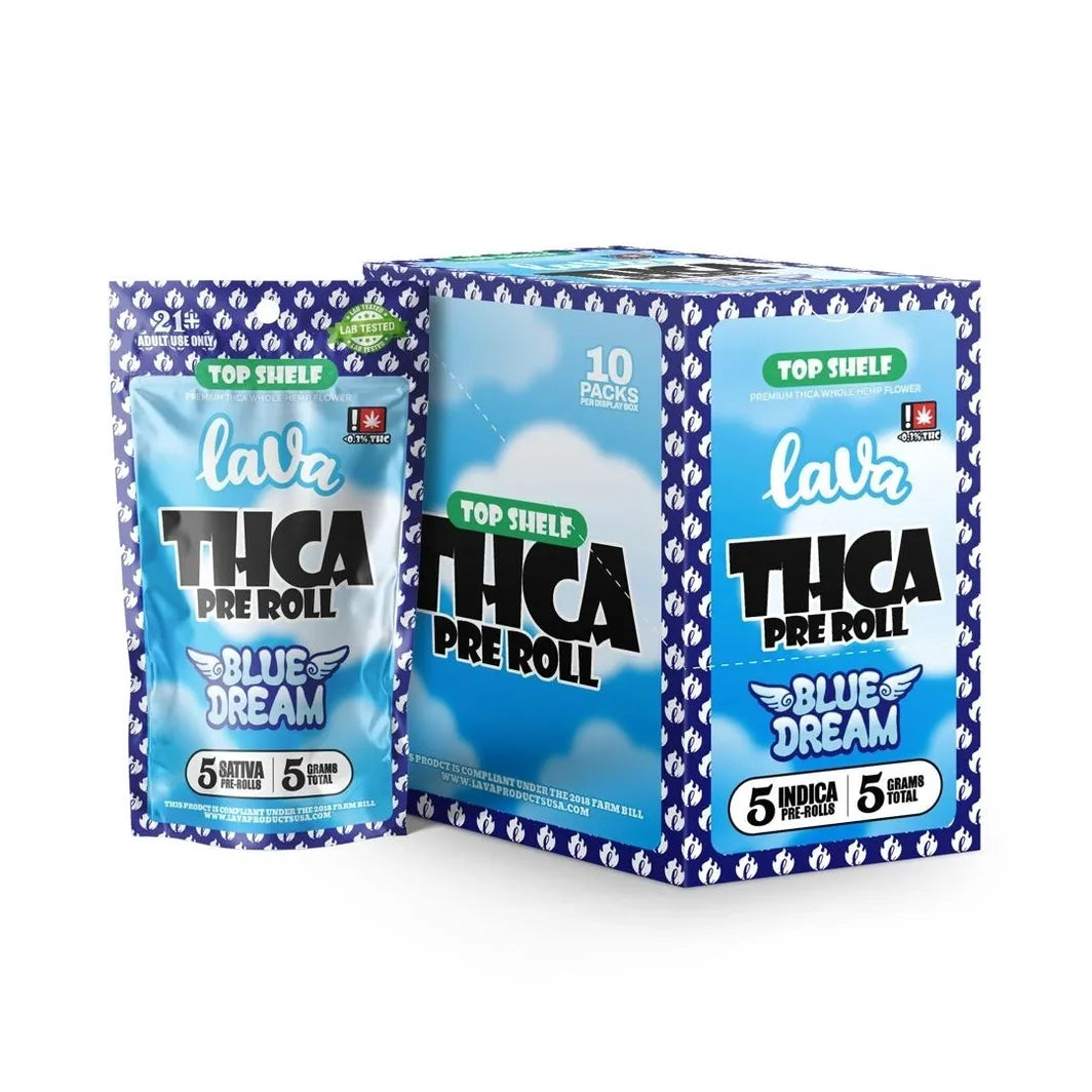 LAVA HEMP PRE ROLL 5CT THCA-Blue Dream