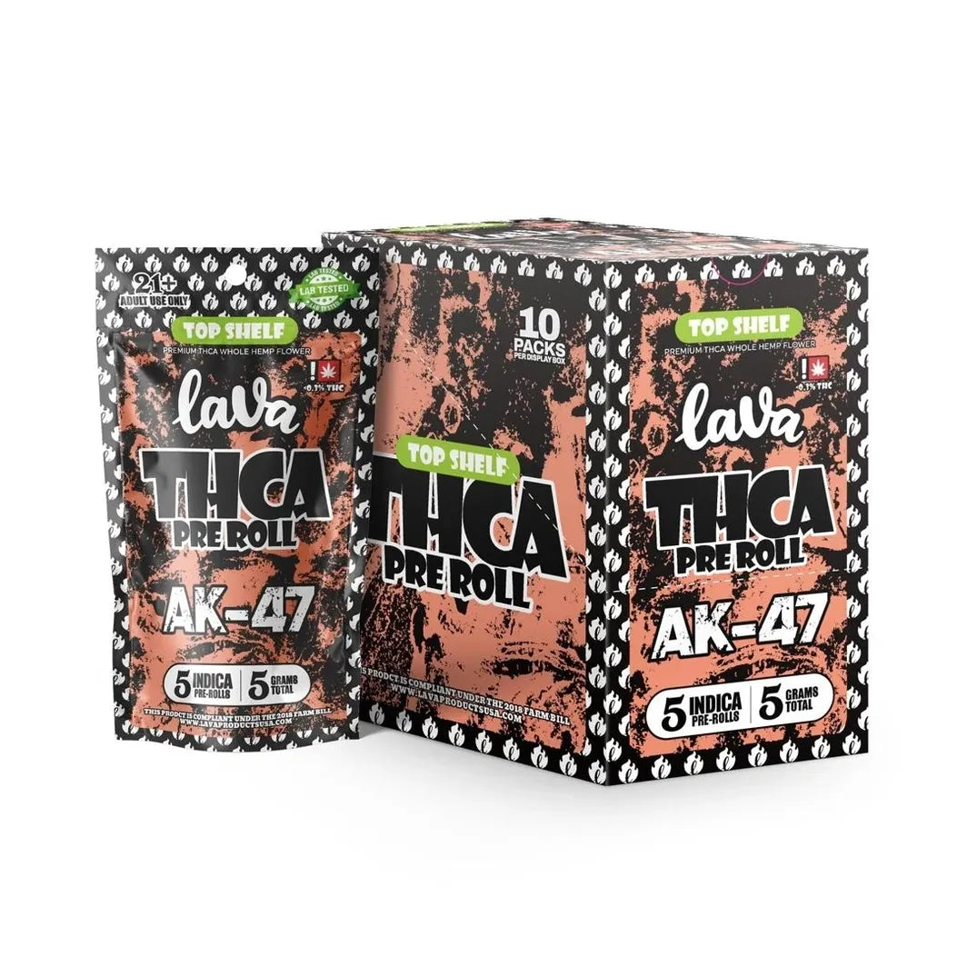 LAVA HEMP PRE ROLL 5CT THCA-AK -47