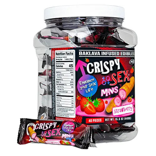 CRISPY BLUNTZ DELTA 9 THC 100MG 2CT 10PK - -STRAWBERRY