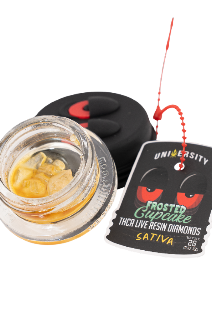 UNIVERSITY THCA DIAMOND FROSTED CUPCAKE 2GM JAR