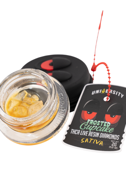 UNIVERSITY THCA DIAMOND FROSTED CUPCAKE 2GM JAR
